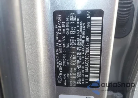 2022 Genesis Gv70 Base из США, поврежденный, VIN KMUMCDTC7NU012892